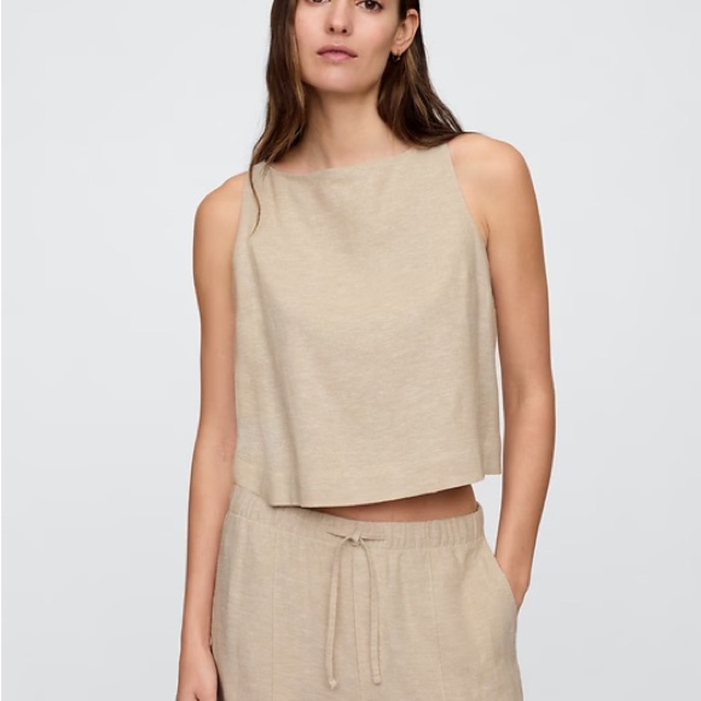 GAP Linen-Blend Apron Top